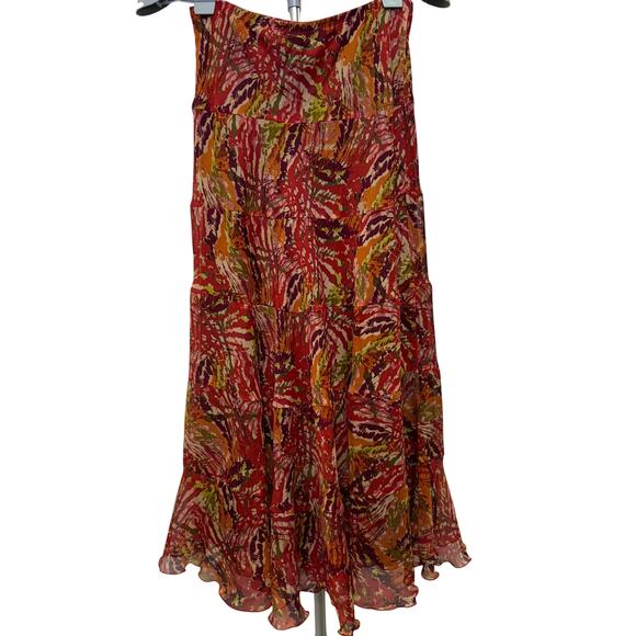 Ruby Rd. Multicolor Abstract Print Maxi Skirt Size 6 Ankle Length Fall Ready - Picture 1 of 6